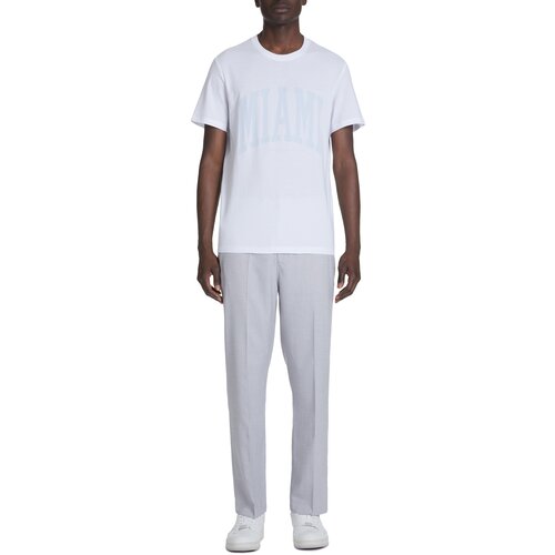Celio White T-shirt sae pattern Jeville - Men's Cene