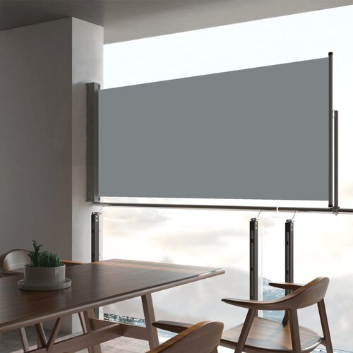 vidaXL Uvlačiva bočna tenda za terasu 60 x 300 cm siva Cijene