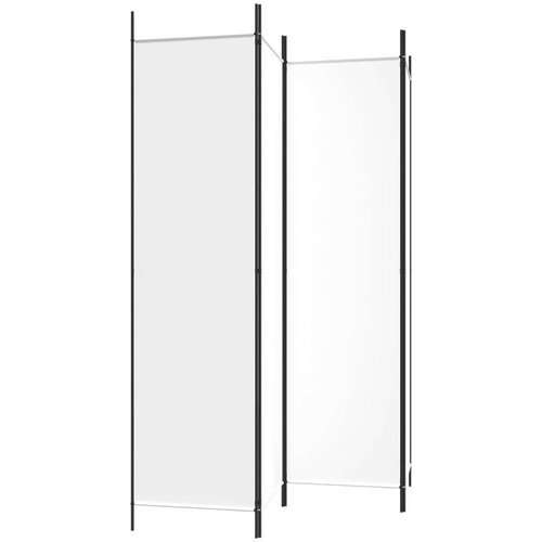  pregrada s 4 panela bijela 200 x 200 cm od tkanine Slike