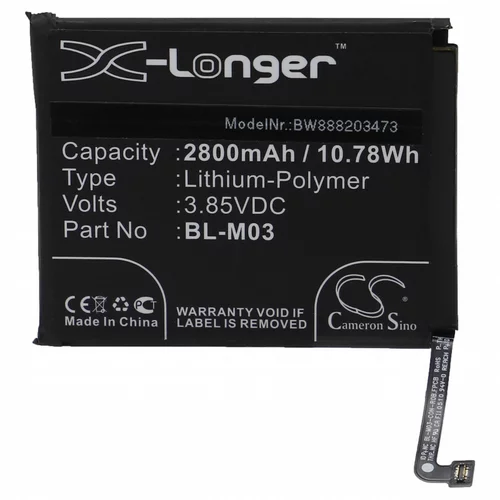 VHBW Baterija za LG K22 / K22 Plus, 2800 mAh