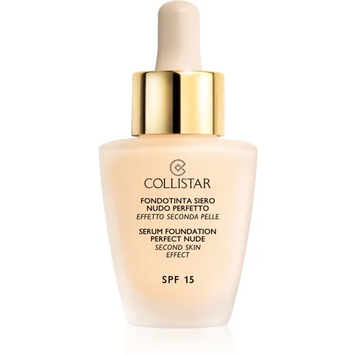 Collistar serum Foundation Perfect Nude SPF15 posvjetljujući puder s kapaljkom 30 ml nijansa 0 Cameo