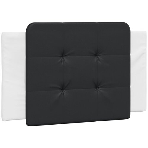 Maison Chic posteljno vzglavje - vzglavna omarica - vzglavna stranica črna in bela 80 cm umetno usnje, (21704303) Cene