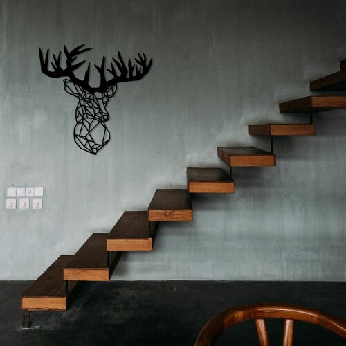 deer metal decor black decorative metal wall accessory Slike