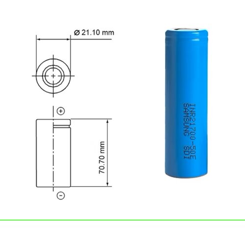 Samsung Baterija Li-Ion NR21700 - 50E 3.6V, 5000mAh Cene