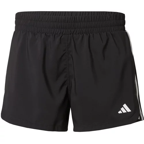 Adidas Športne hlače 'Pacer 3 Stripes Mid Rise' črna / bela