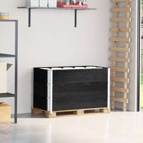 vidaXL okviri za palete 3 kom crni 100 x 50 cm od masivne borovine Cijene