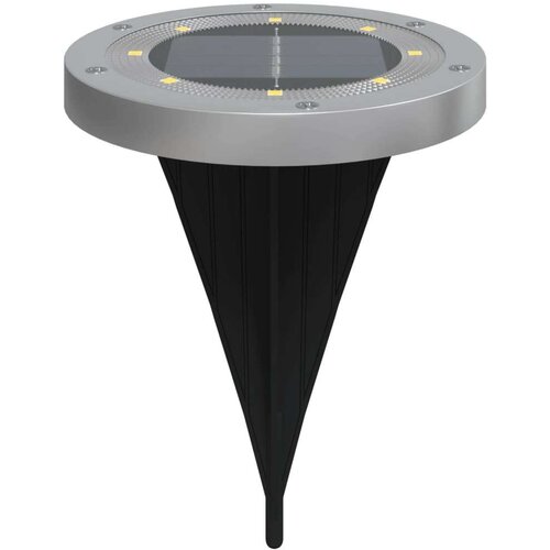 vidaXL Solarne talne svetilke s konicami zunanje 12 kosov toplo bele Cene