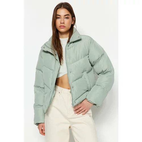 Trendyol Winter Jacket - Green - Puffer