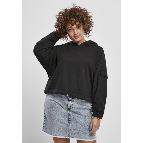 Urban Classics Ladies Short Worker Hoody Black Slike