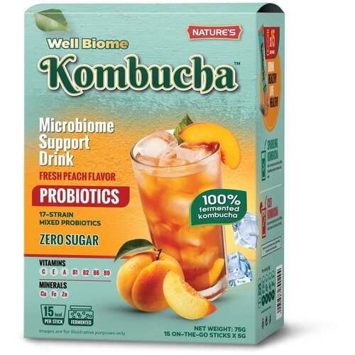 Global Natures Pharma Well Biome Kombuha sveža breskva 15 kesica 75gr Cene