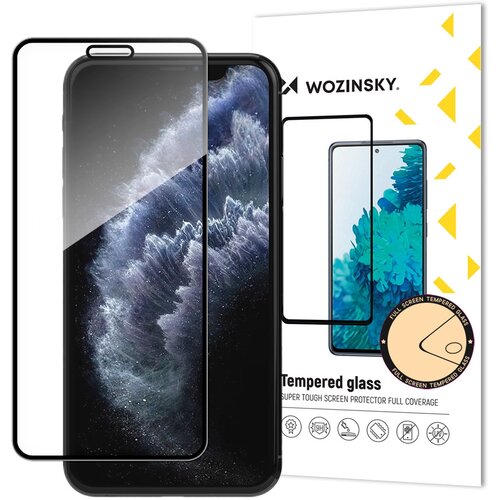 Wozinsky SUPER DURABLE FULL GLUE TEMPERED GLASS CELOZASLONSKI OVITEK Z OKVIRJEM, PRIJAZEN DO APPLE IPHONE 11 PRO / IPHONE XS / IPHONE X ČRN, (21833016) Cene