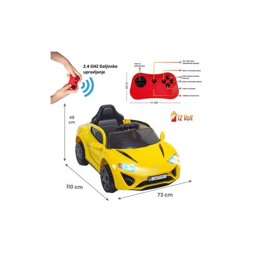  Auto Jagor 12V R/C Žuti Cene