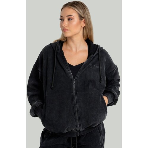 STRIX Ženska dukserica Zip Up Washed Black Slike
