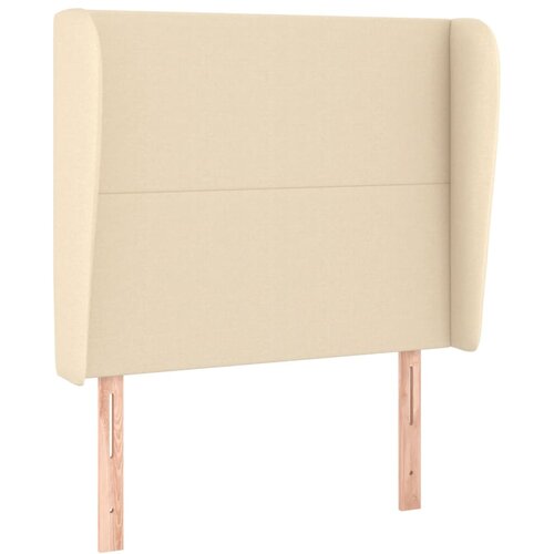 Maison Chic vzglavna omarica - nočna omarica - posteljna omarica z u&amp;scaron;esi krem 83x23x118/128 cm blago, (21713096) Slike