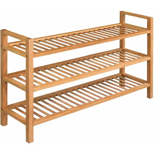 Furnova Stojalo za čevlje s 3 policami 100x27x60 cm trdna hrastovina, (21954718) Cene
