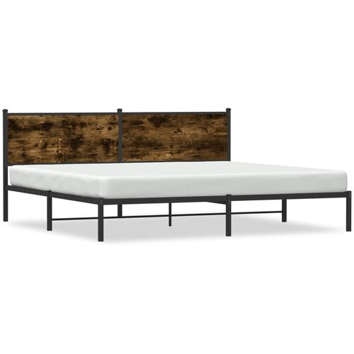 VidaXL Metalni okvir kreveta bez madraca boja hrasta 193x203 cm Slike
