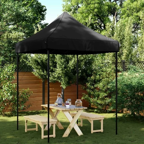 Sklopivi Zložljivi pop-up šotor za zabave črn 200x200x306 cm