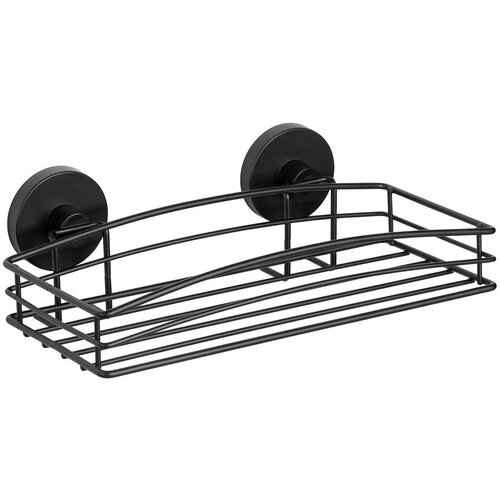 Wenko Črna stenska polica za kopalnico Vacuum-Loc&amp;reg; Pavia, &amp;scaron;irina 26 cm Slike
