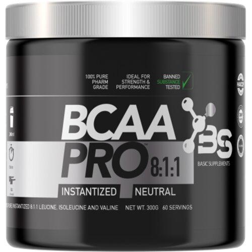 Basic Supplements BCAA PRO 8:1:1 / 300GR - Neutral Slike