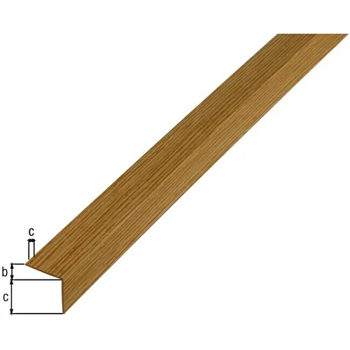 Alberts Rubni profil (D x Š x V: 2.600 x 20 x 20 mm, Debljina: 1,5 mm, PVC, Svijetli hrast)