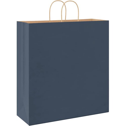  Papirnate vrećice 250 kom s ručkama plave 45x17x48 cm Slike