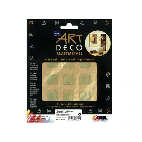 Kreul kvadratki iz zlate dekorativne folije 140 x 140 mm 6 kosov RABLJENO Cene