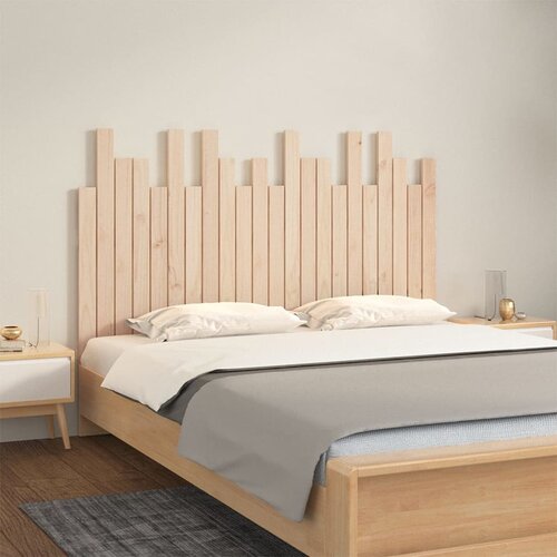 vidaXL Stensko posteljno vzglavje 140x3x80 cm trdna borovina Cene
