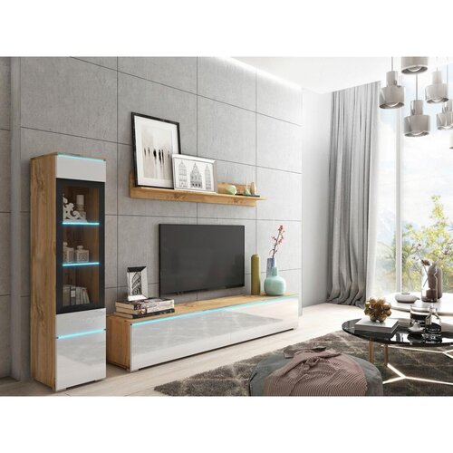 P &amp;amp; B Dnevni Regal Vera, Bela, Barva Hrasta, 3-Delno, Led Slike