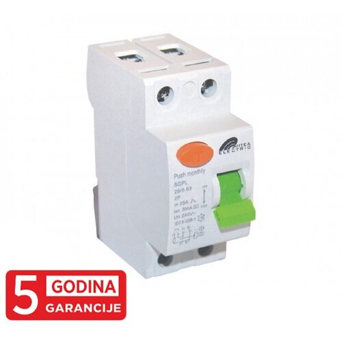 Mitea_Electric Sklopka 25A 30mA 1P+N SGPL 5Y ME-FID Cene