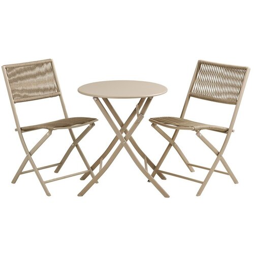 House Nordic Bež metalni vrtni blagovaonski set za 2 osobe Arcas &amp;ndash; Slike