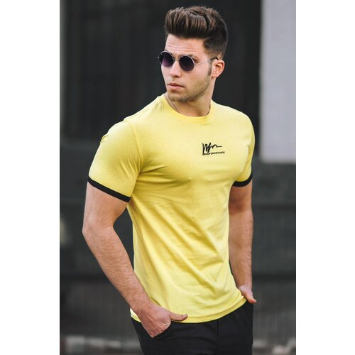 Madmext Men's Yellow T-Shirt 5200 Slike