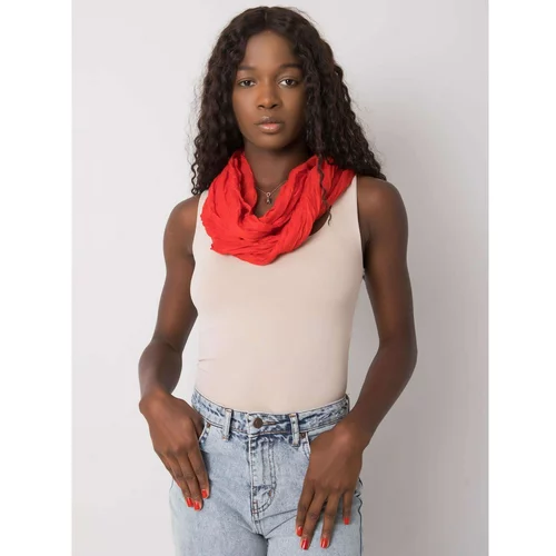 Fashion Hunters Women's red and gray scarf in polka dots