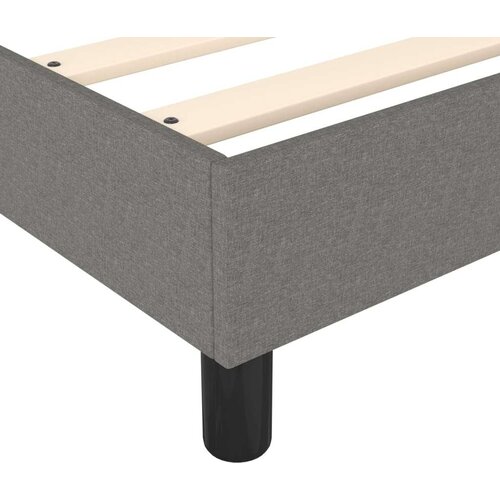 VidaXL Okvir za krevet s oprugama tamnosivi 100 x 200 cm od tkanine Slike