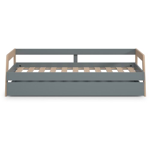 Marckeric Zeleni/u prirodnoj boji dječji krevet od masivnog bora s dodatnim ležajem s prostorom za odlaganje 90x200 cm Carrie – Cijene