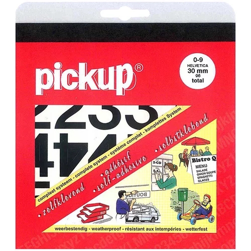  Set nalepk Pickup (96 številk, črne barve, višina: 30 mm)