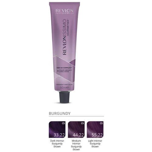 Revlon Professional Revlonissimo Colorsmetique Burgundy Shades permanentna barva za lase burgundy 55.22 60 ml Slike