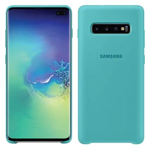 Samsung original silikonski ovitek EF-PG975TGE za Galaxy S10 Plus G975 - zelen Slike
