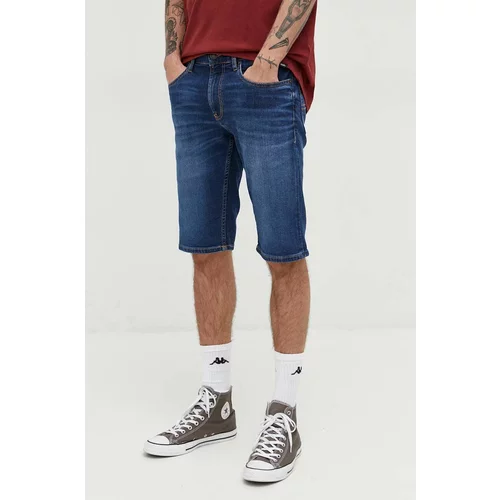 Tommy Jeans Traper kratke hlače za muškarce, boja: tamno plava