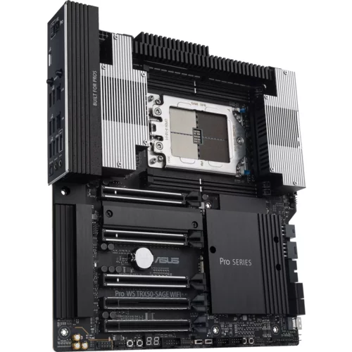 Asus PRO WS TRX50-SAGE WIFI sTR5 ATX CEB workstation matična plošča - AMD TRX50 4xDIMM DDR5 ECC 3xM.2 4xSATA 1xSlimSAS PCIe 5.0 10Gb + 2.5Gb Ethernet WiFi 7 + Bluetooth with multi-GPU support - 90MB1FZ0-M0EAY0