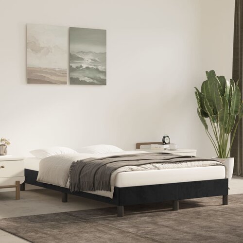 VidaXL Posteljni okvir črn 120x200 cm žamet Slike