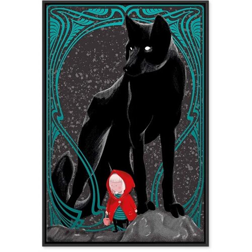  Slika - Red Riding Hood (1 Part) Vertical 40x60 U crnom drvenom okviru Slike