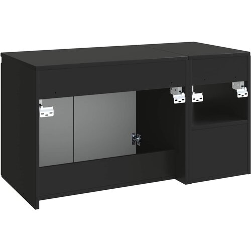  Set namje&amp;scaron;taja za kupaonicu 2 kom. Crna Konstruirano drvo 62,5 x 44,5 x 50 cm Slike