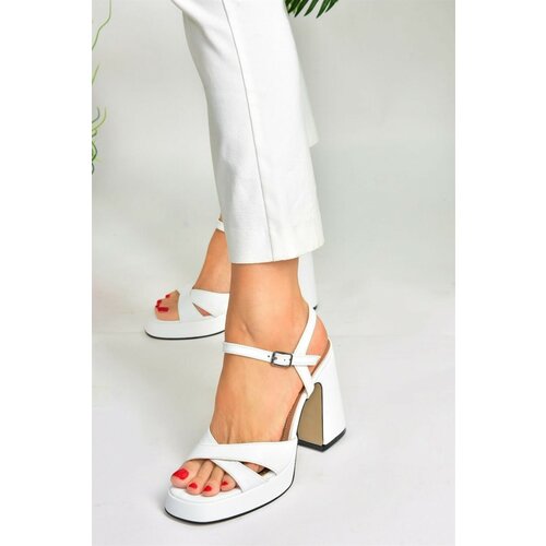Fox Shoes Women's White Platform Heeled Shoes Slike