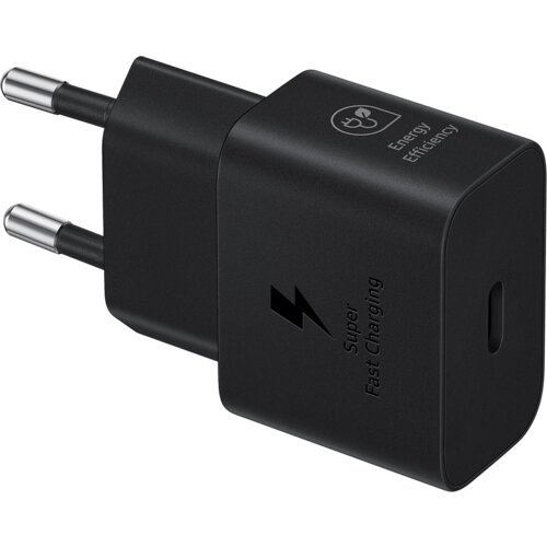 Samsung 25W Fast Charging USB-C Power Adapter Black (cable not included) Slike