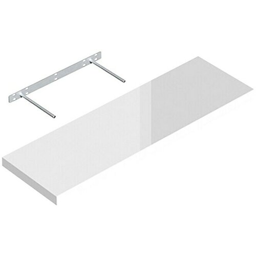 REGALUX Zidna polica XL4 (23,5 x 80 x 3,8 cm, Bijela visokog sjaja, Opteretivost: 12 kg) Slike