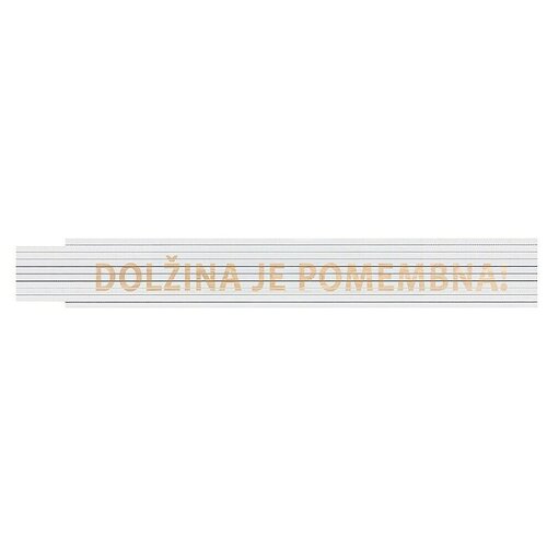 HEKA Zložljivi meter (Dolžina: 2 m, Bela, Natis: DOLŽINA JE POMEMBNA!) Cene