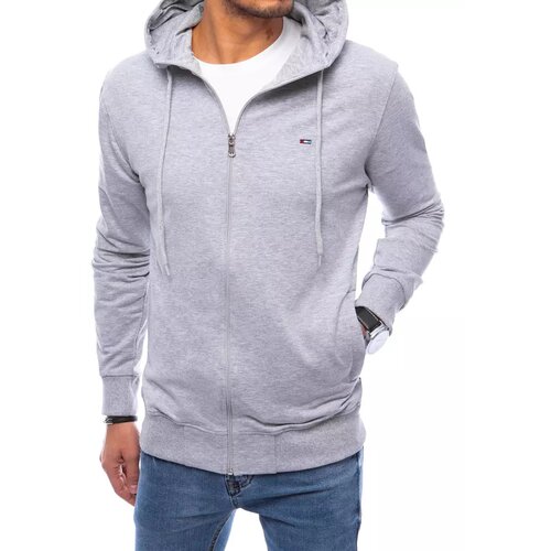 DStreet Gray BX5214 men&amp;#039;s zipped hoodie Slike