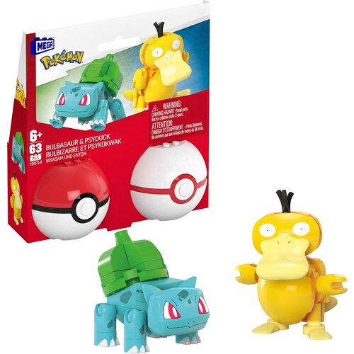 Pokemon Mattel Mega - Bulbasaur & Psyduck Pokeballs (HXP14), (22103138) Cene