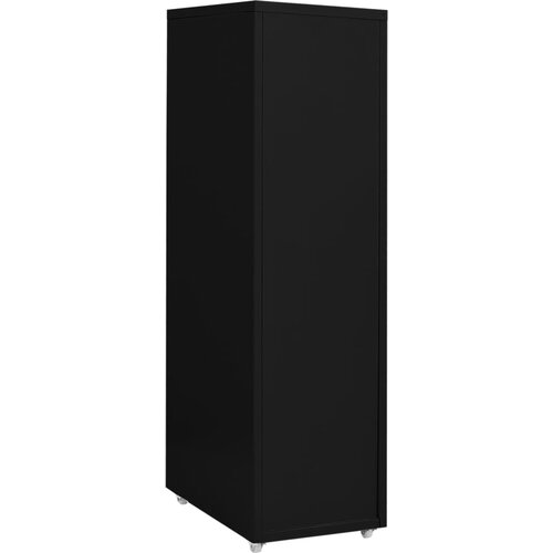  Mobilni ormarić za spise crni 28 x 41 x 109 cm metalni Slike
