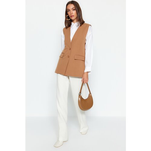 Trendyol Mink Lined Woven Vest Slike